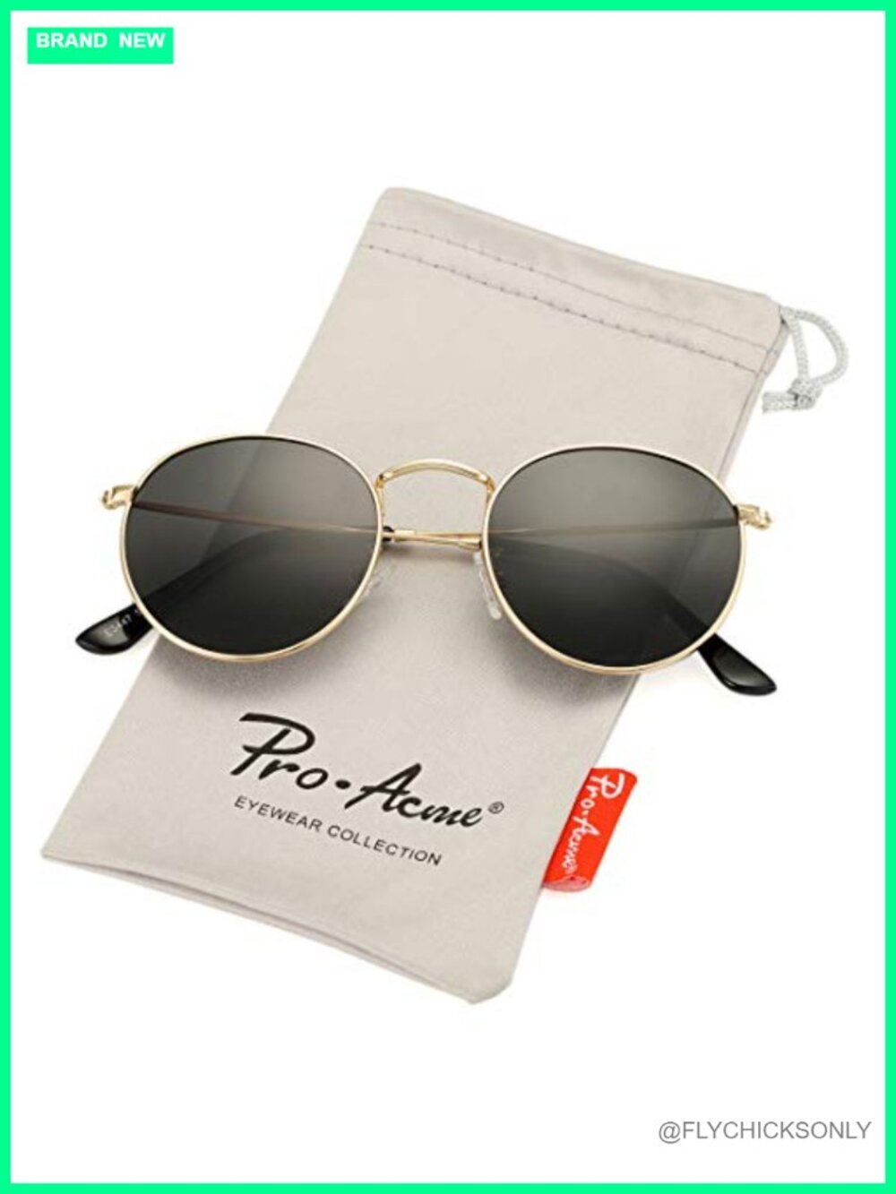 Small Round Metal Polarized Sunglasses Retro UV400